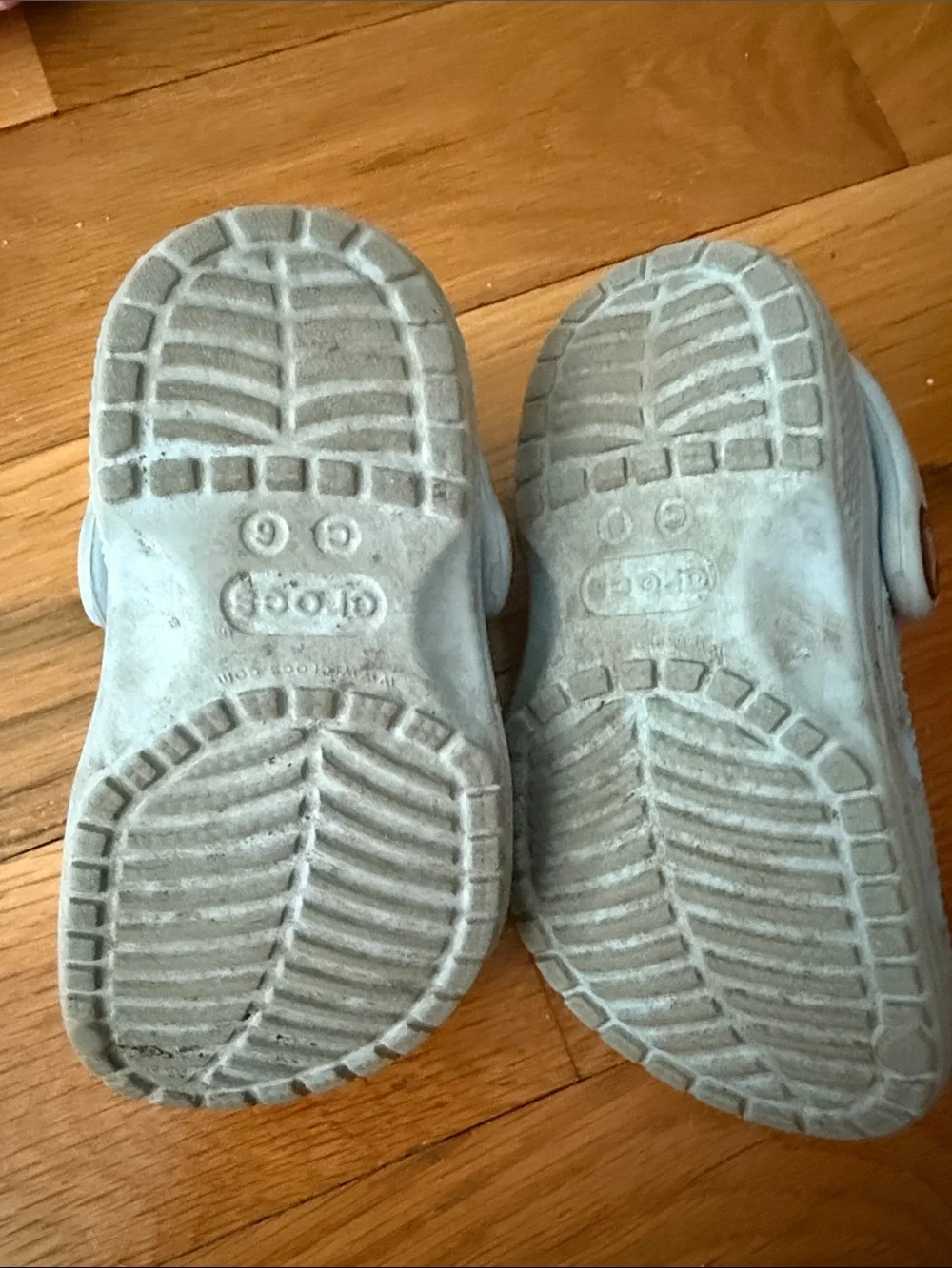 CROCS Light Blue Kids Clogs with Character Jibbitz